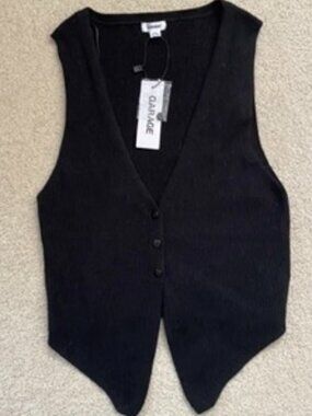 Garage Vneck Buttonup Vest Top